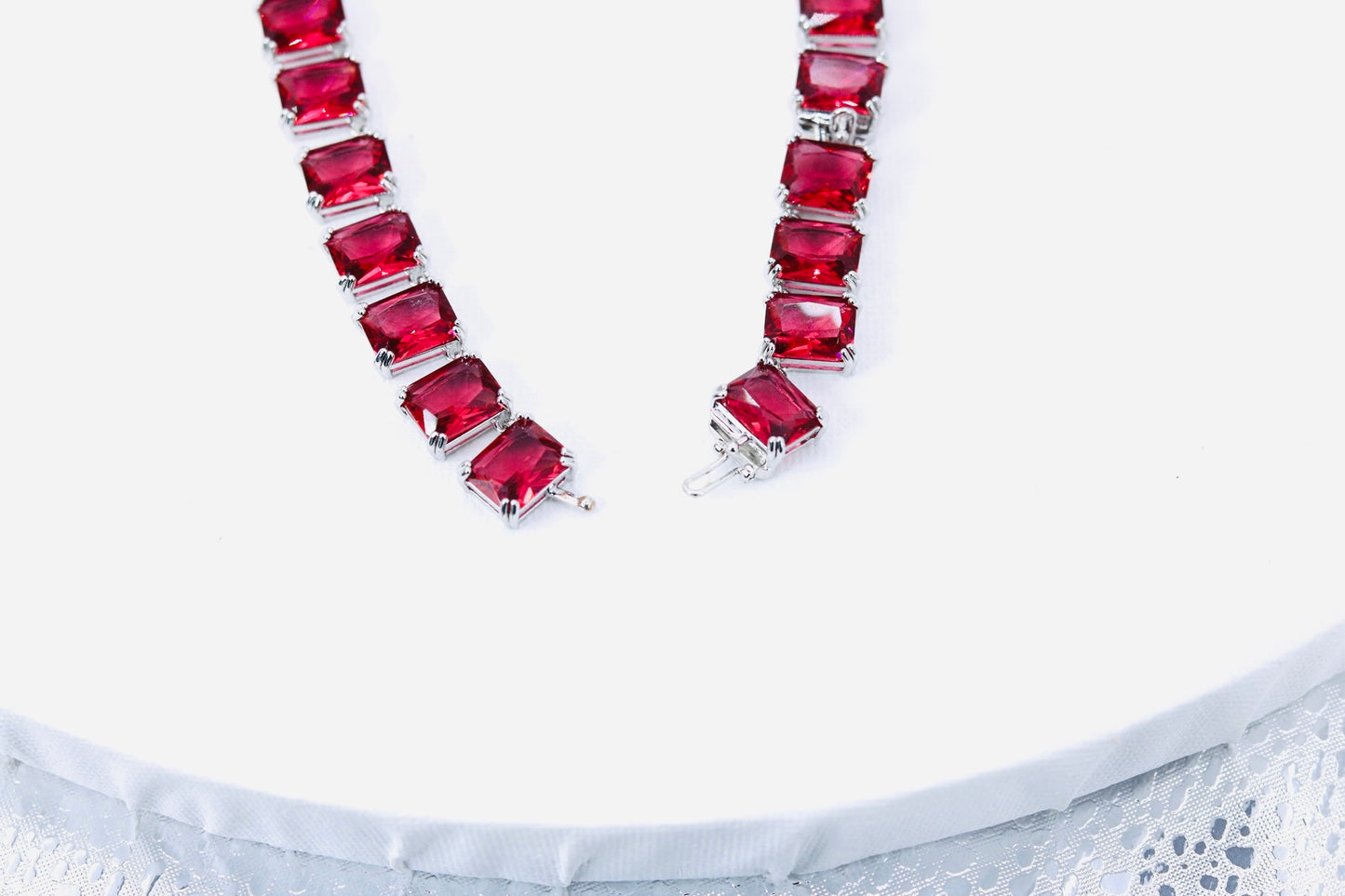 Rose Garnet Crystal Necklace