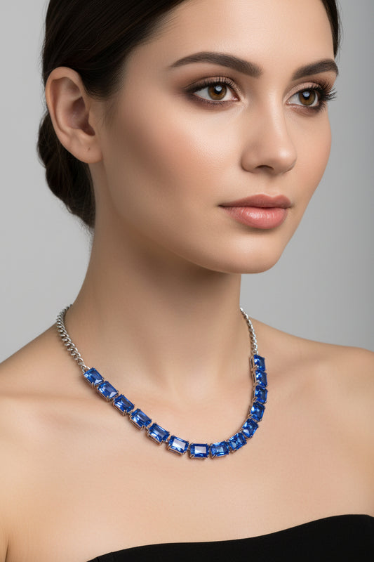 Azure Royale Crystal Necklace Set