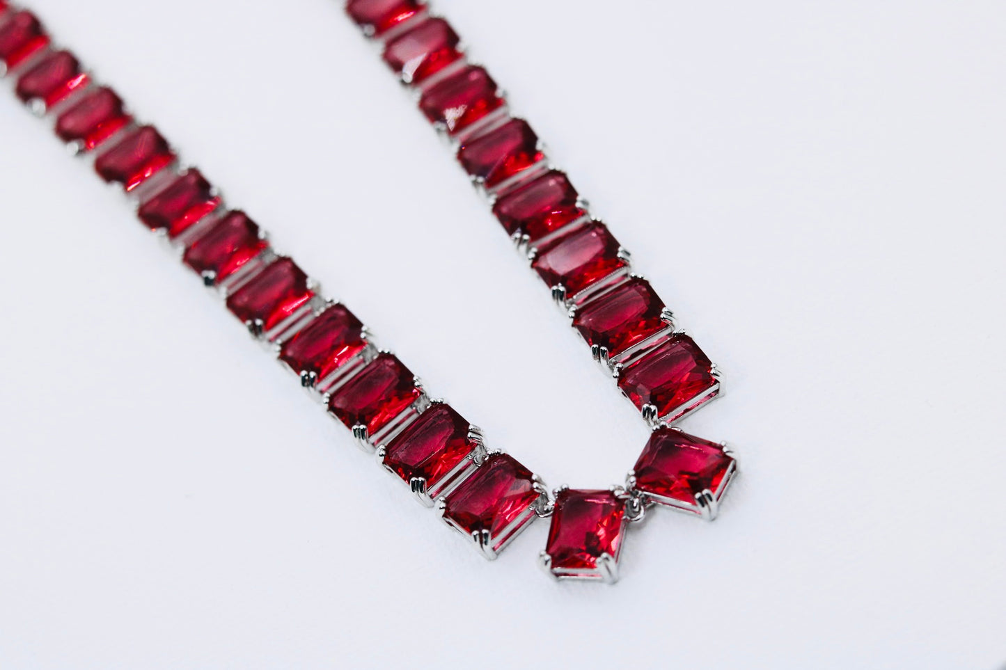 Rose Garnet Crystal Necklace