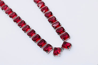 Rose Garnet Crystal Necklace